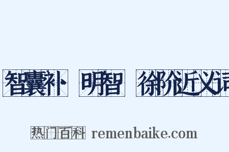 智囊补·明智·徐阶近义词是什么意思的图片